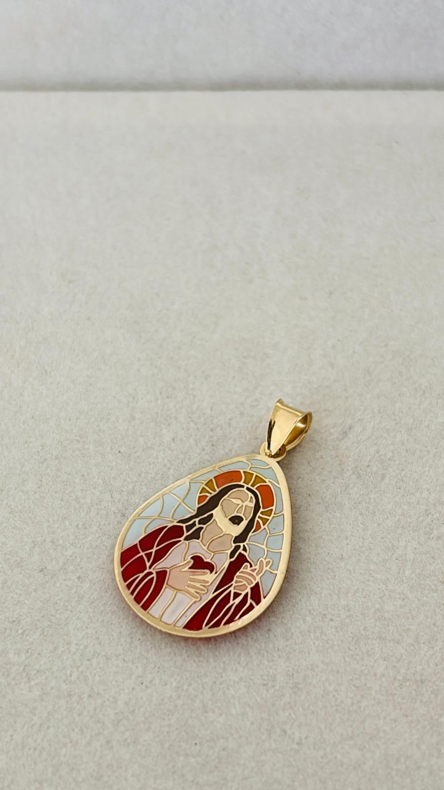 Dije Corazón de Jesús 14k