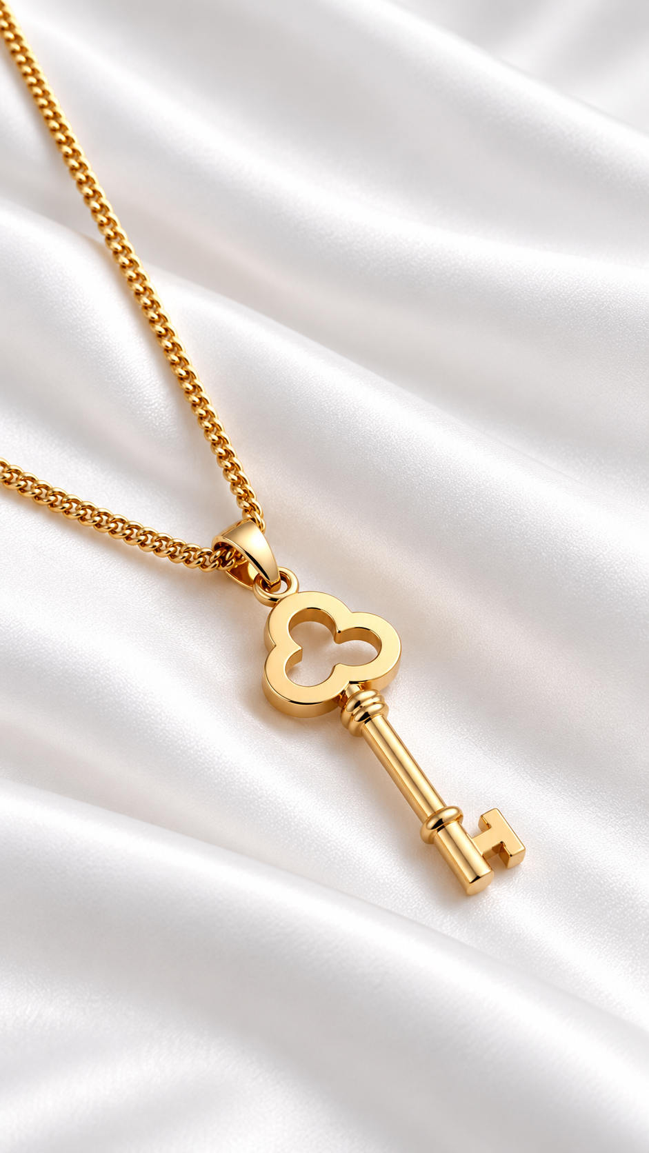 Dije de Llave Antigua de 10k – 10k Gold Vintage Key Pendant