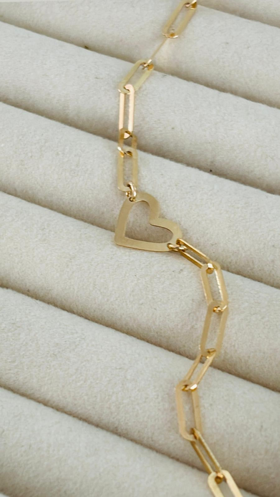 Pulsera Paper clip 14k