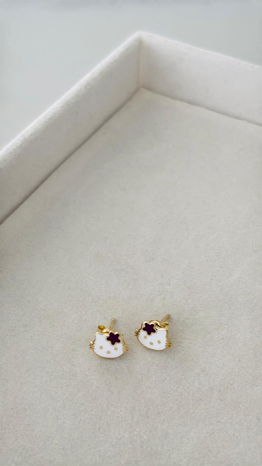 Aretes de Hello Kitty 10k