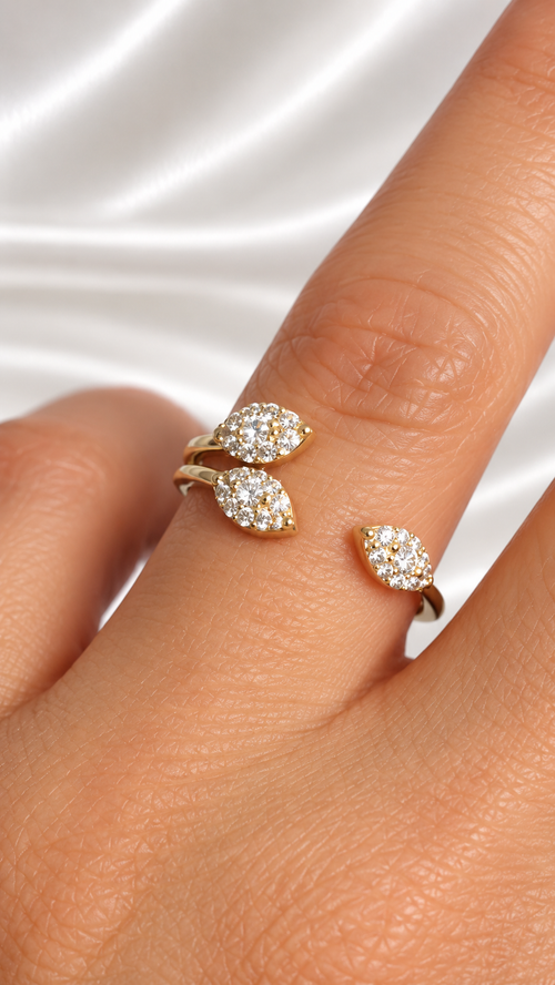 Anillo Abierto Ajustable de 10k – 10k Gold Adjustable Open Ring