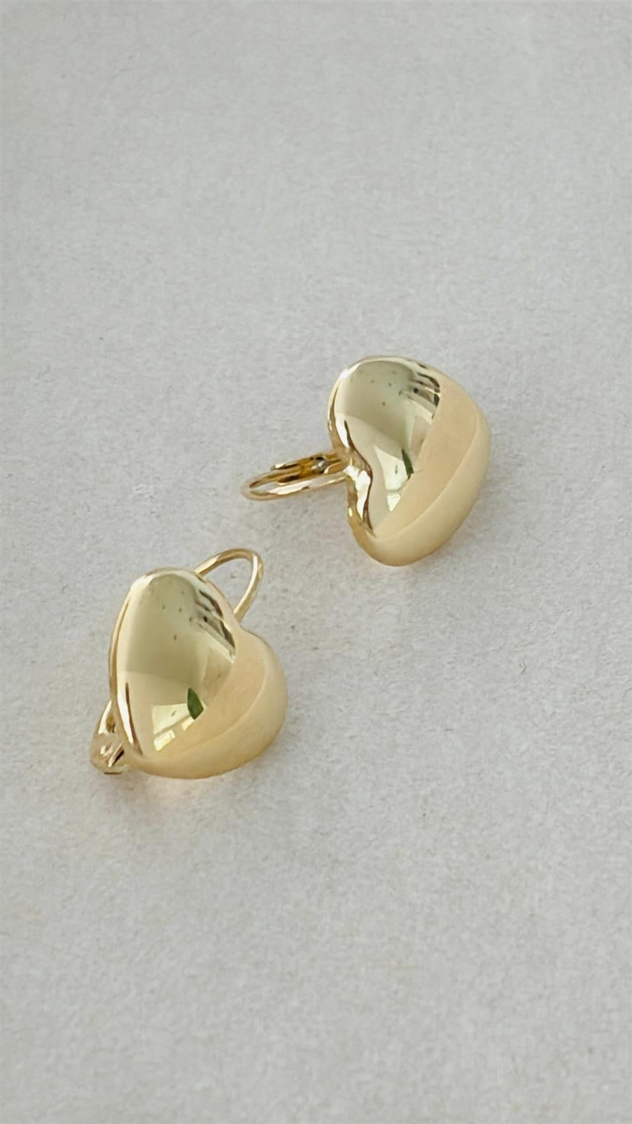 Aretes de corazón en 10k