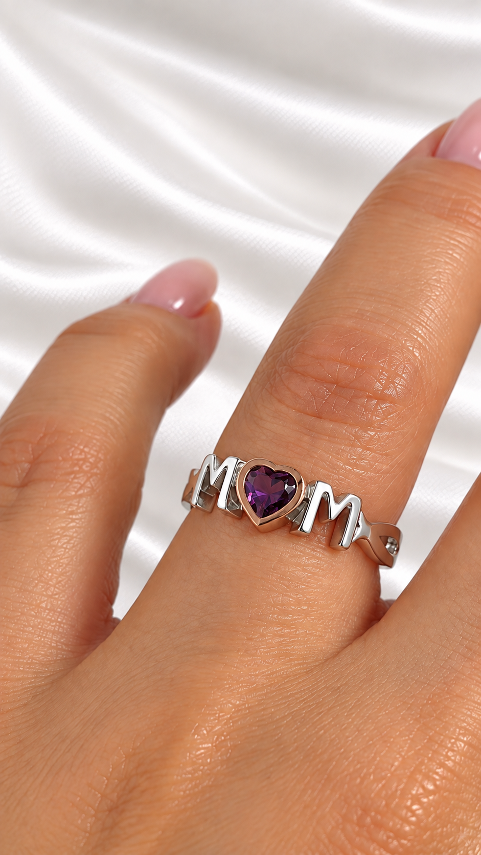 Anillo con Amatista de Plata 925 – 925 Sterling Silver Amethyst Ring