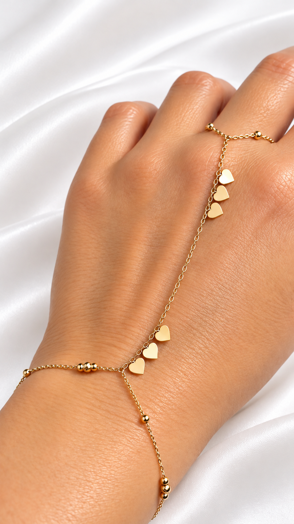 Pulsera de Corazones de 14k – 14k Gold Heart Bracelet
