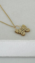 Dije de mariposa solido 14k