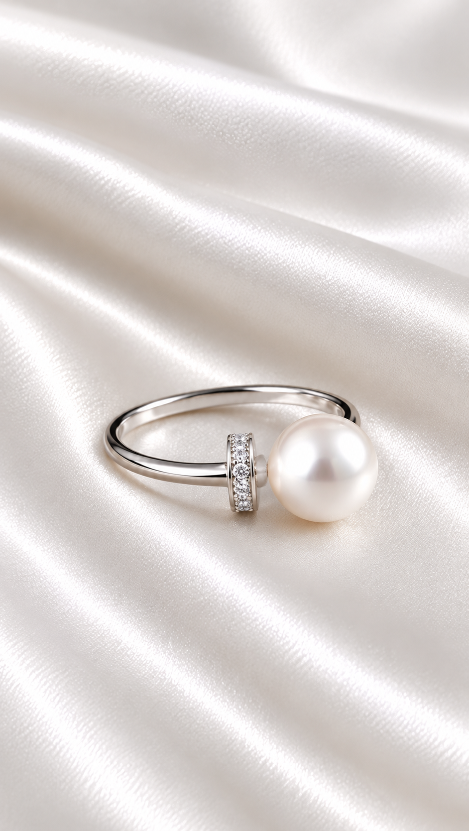 Anillo con Perla de Plata 925 – 925 Sterling Silver Pearl Ring