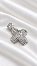 Dije de Cruz Grande de Plata 925 – 925 Sterling Silver Cross Pendant