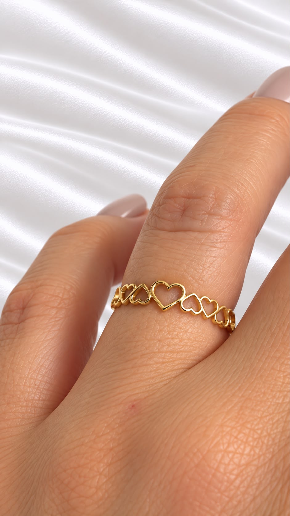 Anillo de Corazones de 10k – 10k Gold Hearts Ring