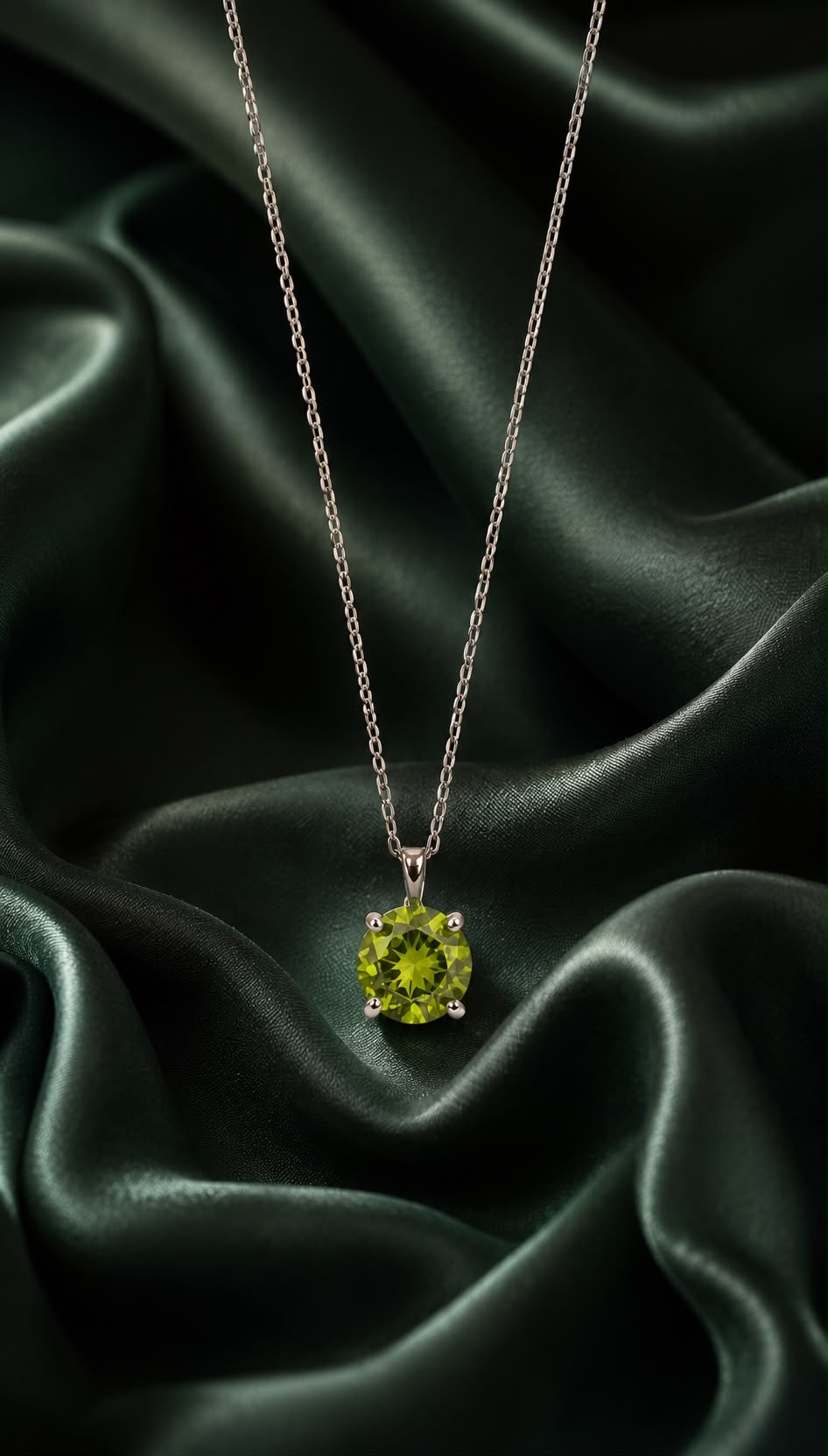Cadena de Plata con Peridot