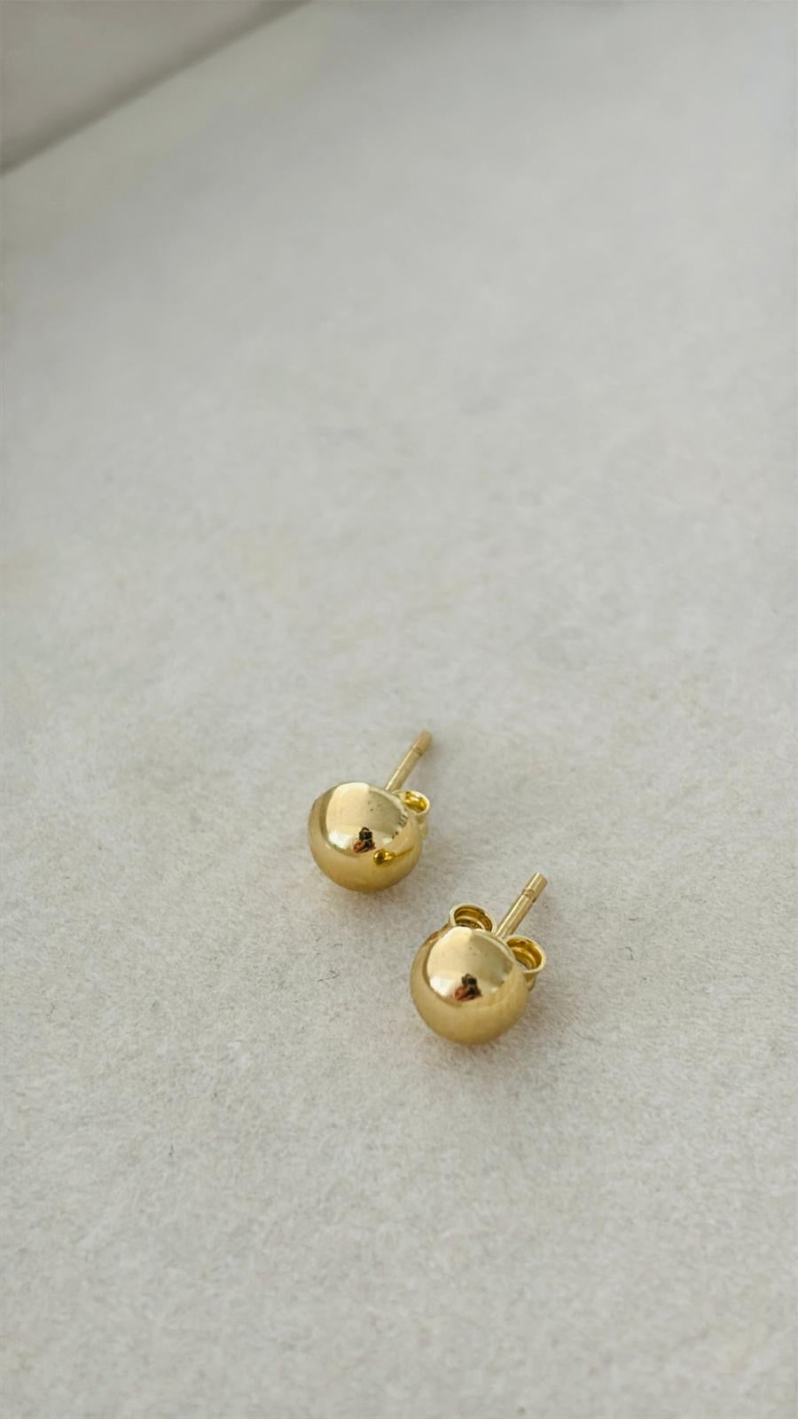 Aretes Dormilonas en 14k