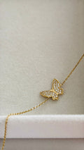 Pulsera de mariposa 14k