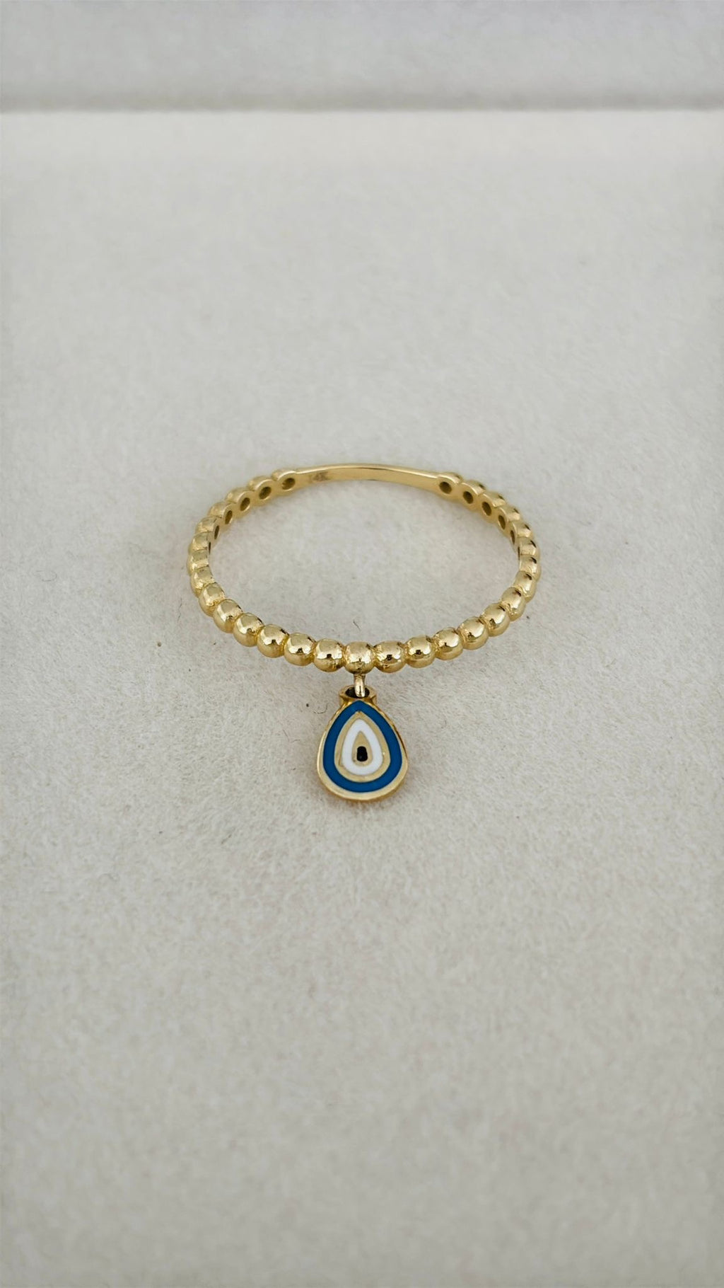 Anillo ojo turco 14k