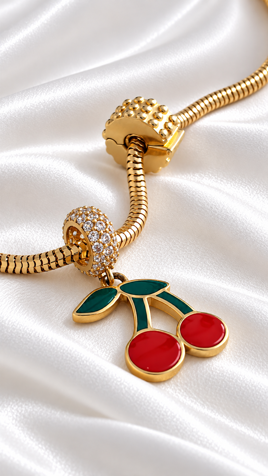 Charm de Cereza de 10k – 10k Gold Cherry Charm