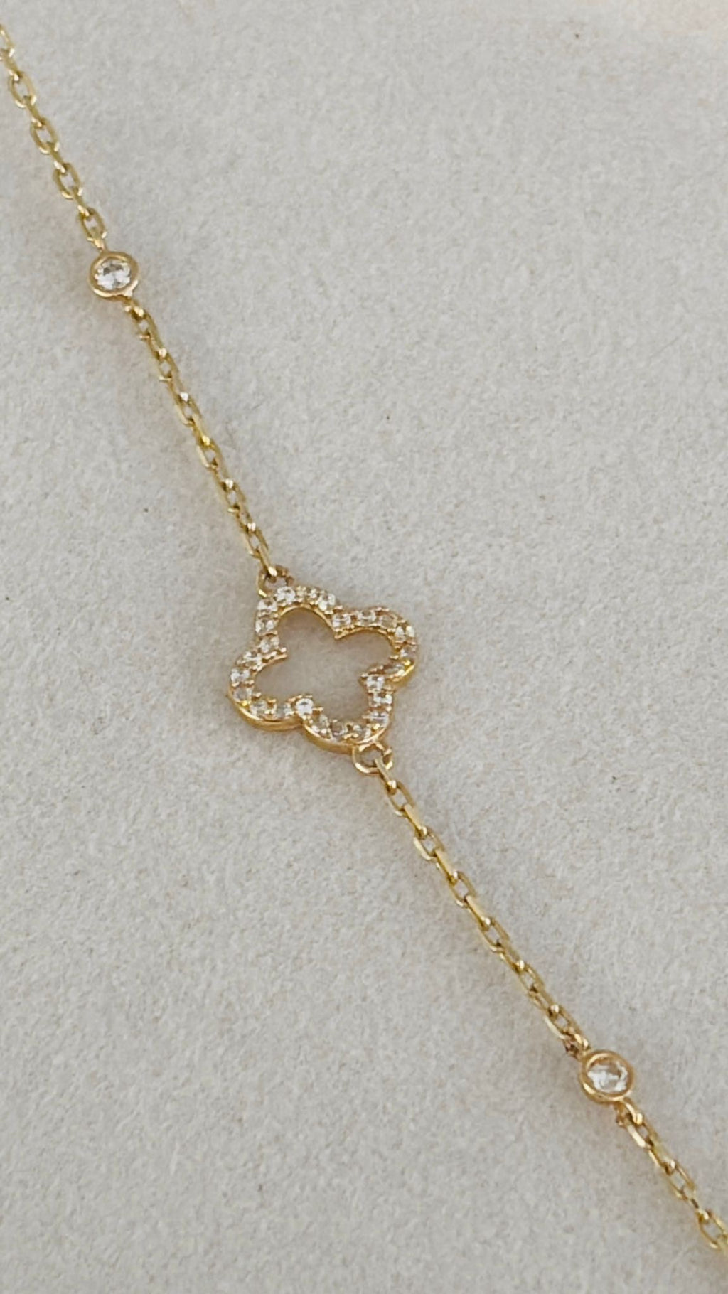 Pulsera flor 14k