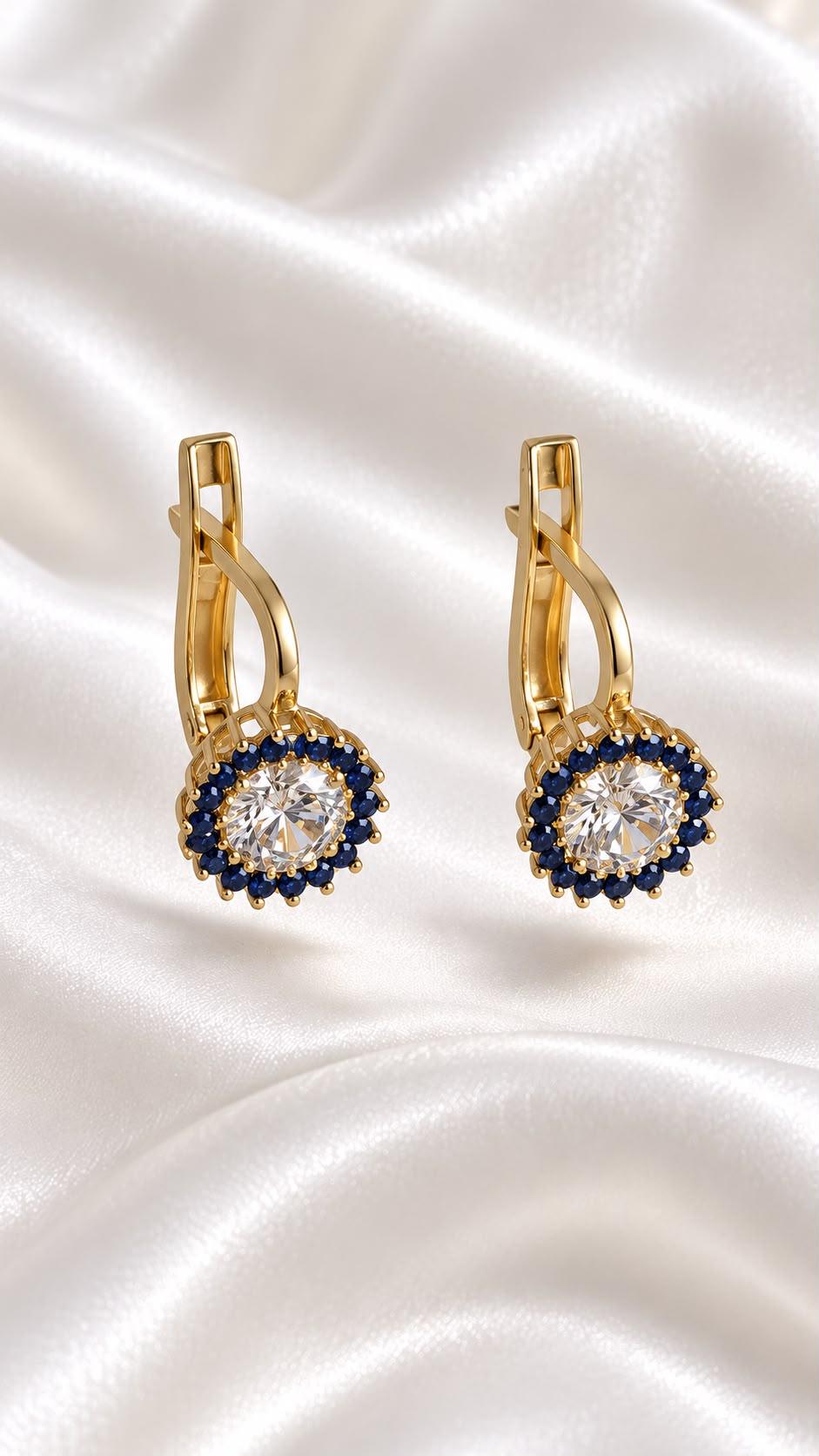 Aretes Ojo Turco con Circonias de 14k – 14k Gold Evil Eye CZ Earrings