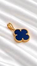 Dije Trébol Azul Royal de 14k – 14k Gold Royal Blue Clover Pendant