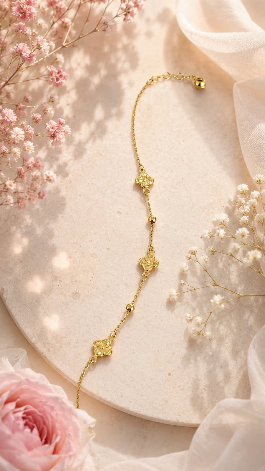 Pulsera Clover de 10k
