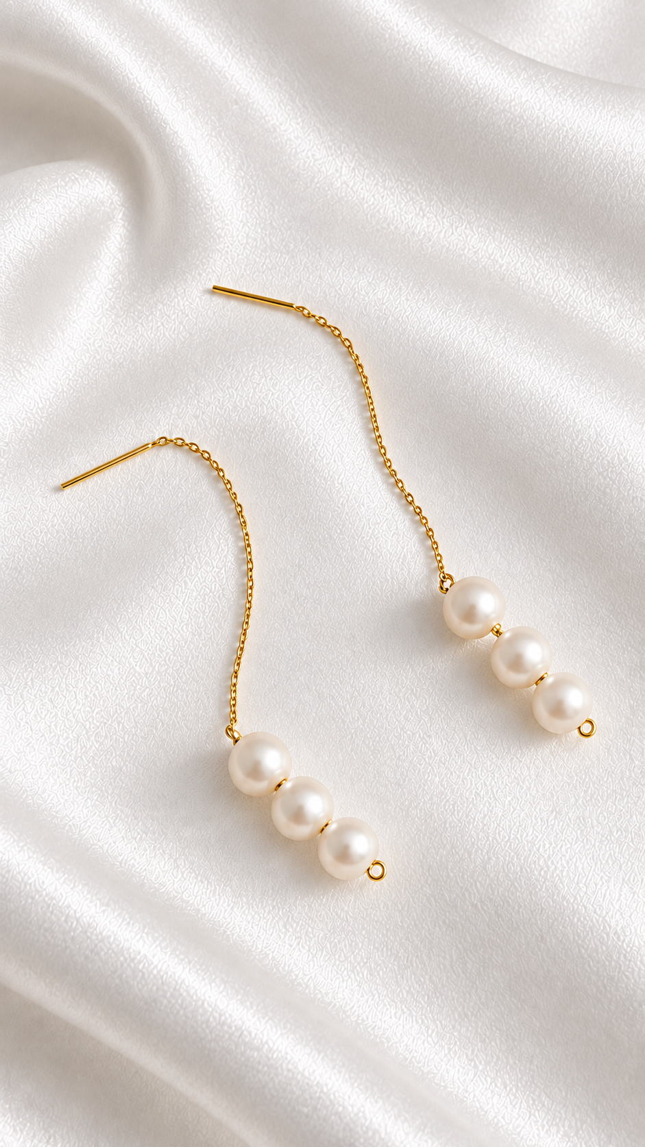 Aretes de perlas de 14k