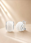 Aretes de plata con Ágata Blanca