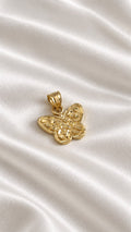 Dije de Mariposa Estilo Nugget de 10k – 10k Gold Nugget Butterfly Pendant