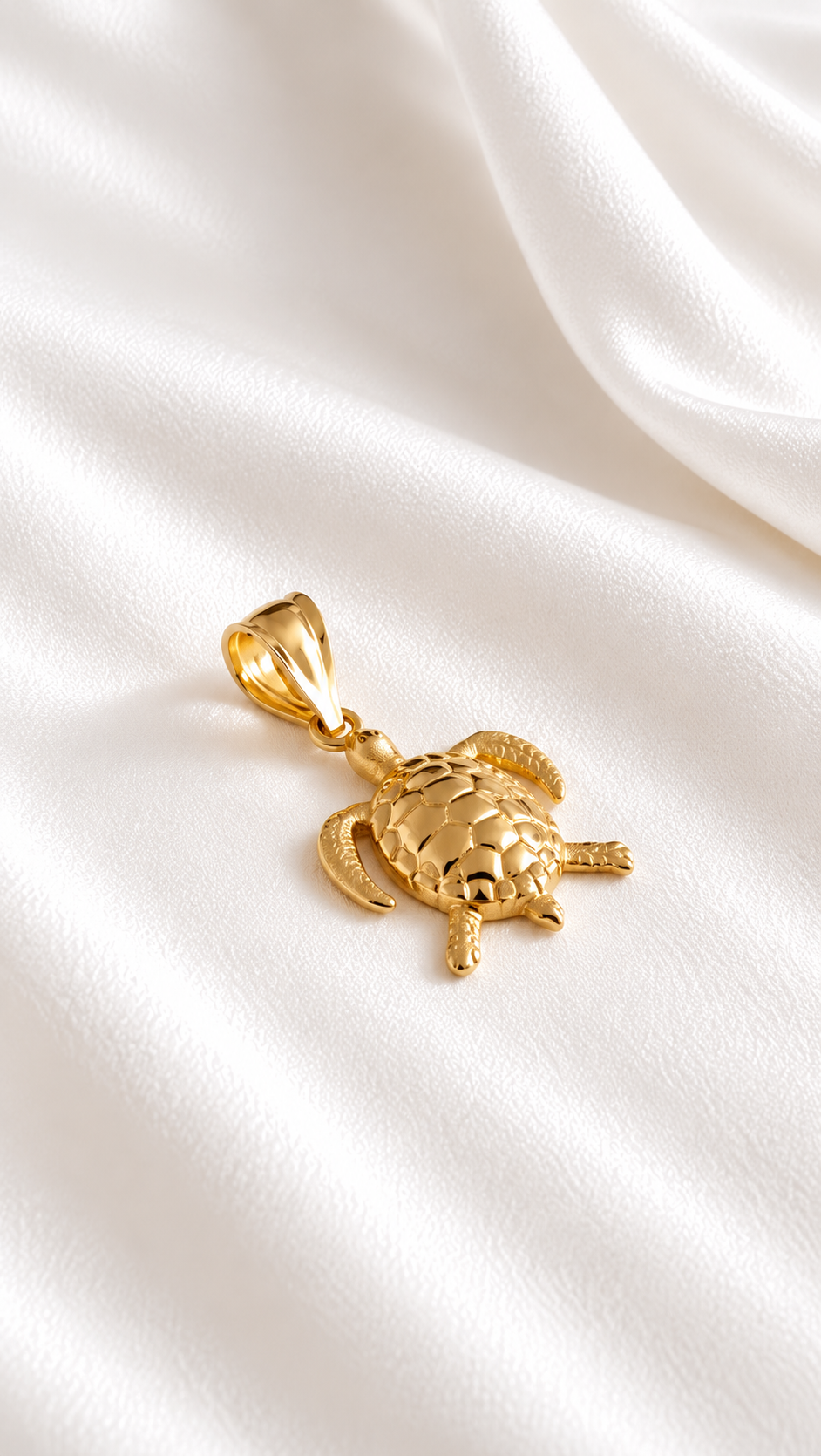 Dije de Tortuga Mediano de 14k – 14k Gold Turtle Pendant