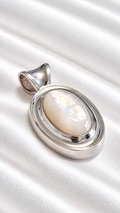Dije Grande de Madre Perla en Plata 925 – 925 Sterling Silver Large Mother of Pearl Pendant