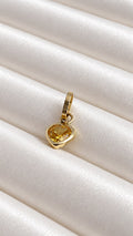 Dije de Corazón con Circonia Amarilla de 14k – 14k Gold Yellow CZ Heart Pendant