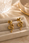 Aretes Serpiente 14k