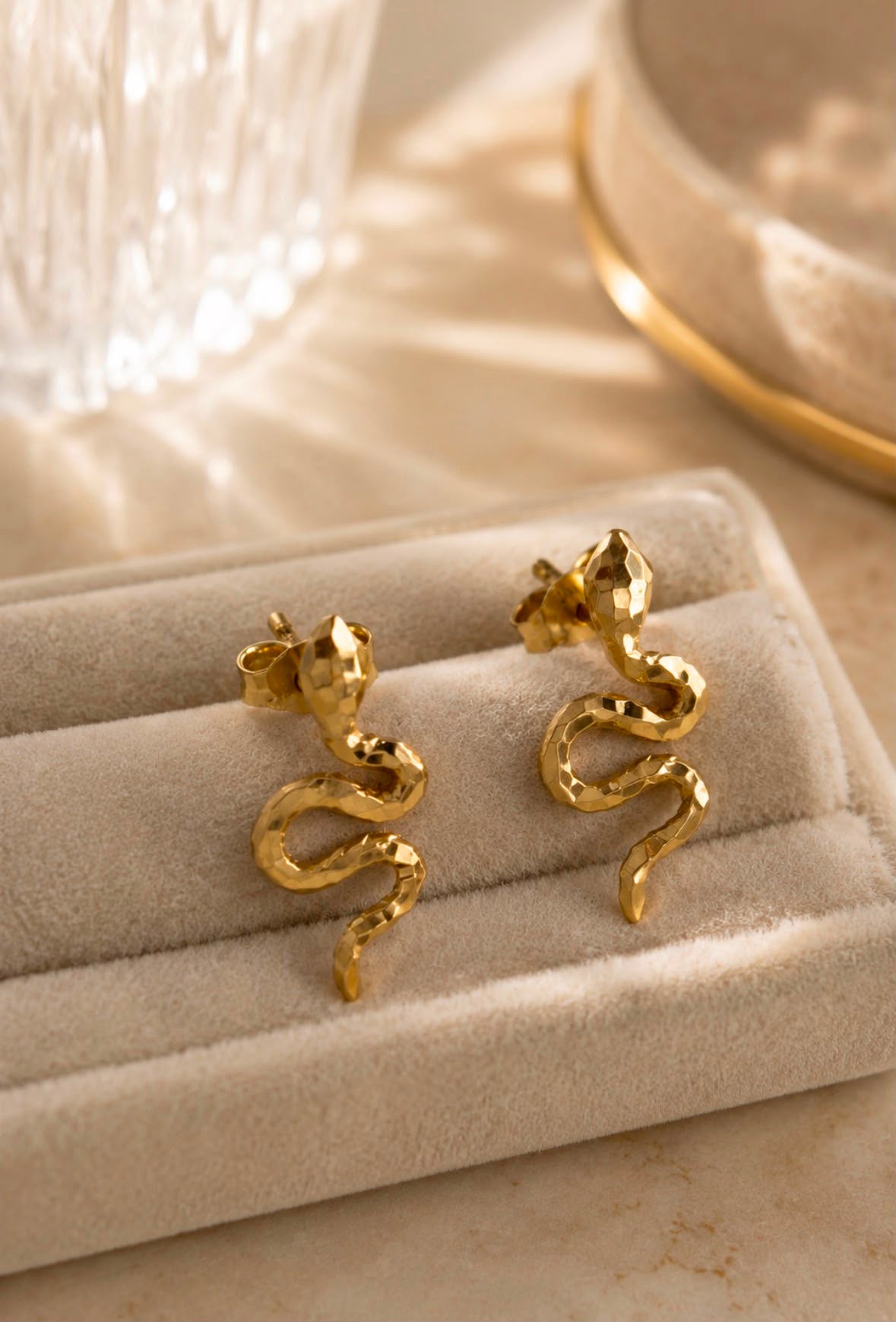 Aretes Serpiente 14k