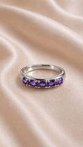 anillo Plata 925 con amatista natural