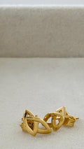 Aretes hojas 14k
