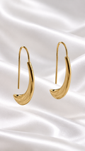 Aretes Largos Curvos de 14k – 14k Gold Ear Climber Earrings