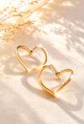 Argollas de corazón 14k