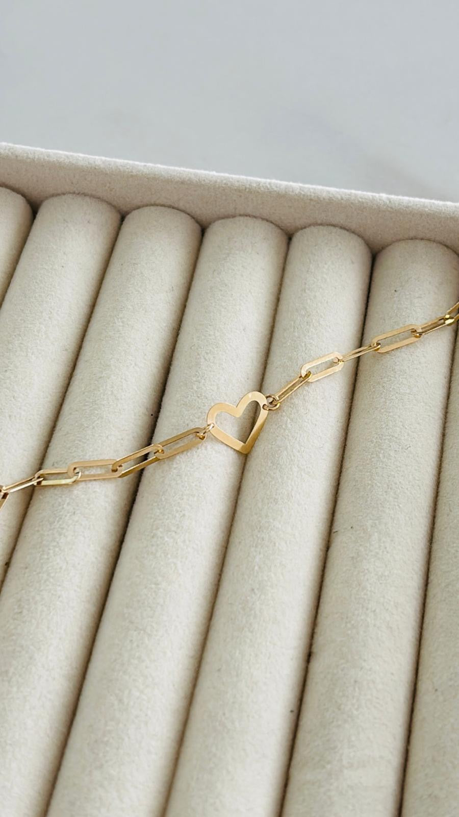 Pulsera Paper clip 14k