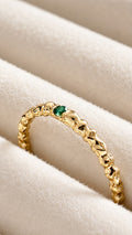 Anillo de plata con Esmeralda