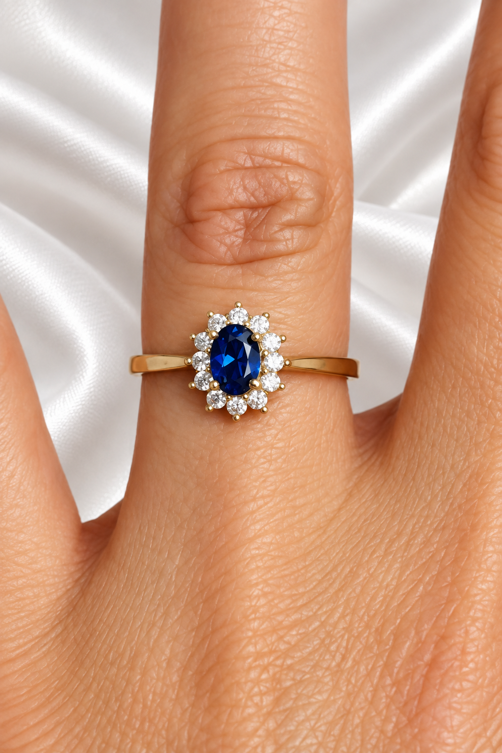 Anillo con Circonia Azul de 10k – 10k Gold Blue CZ Ring