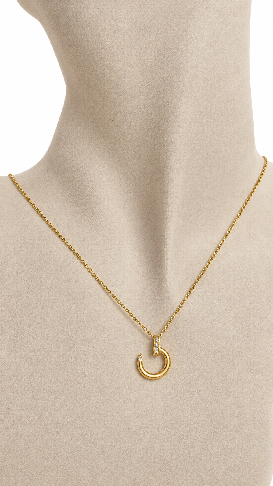 Cadena clavo de 14k