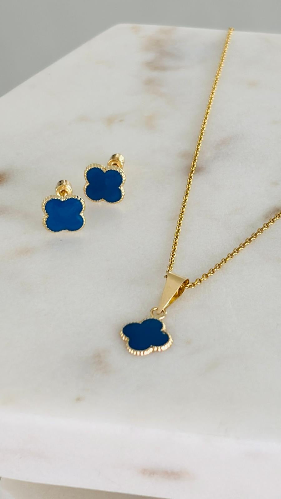 Set de dije y aretes 14k