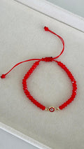 Pulsera de Hilo rojo con ojo turco 14k