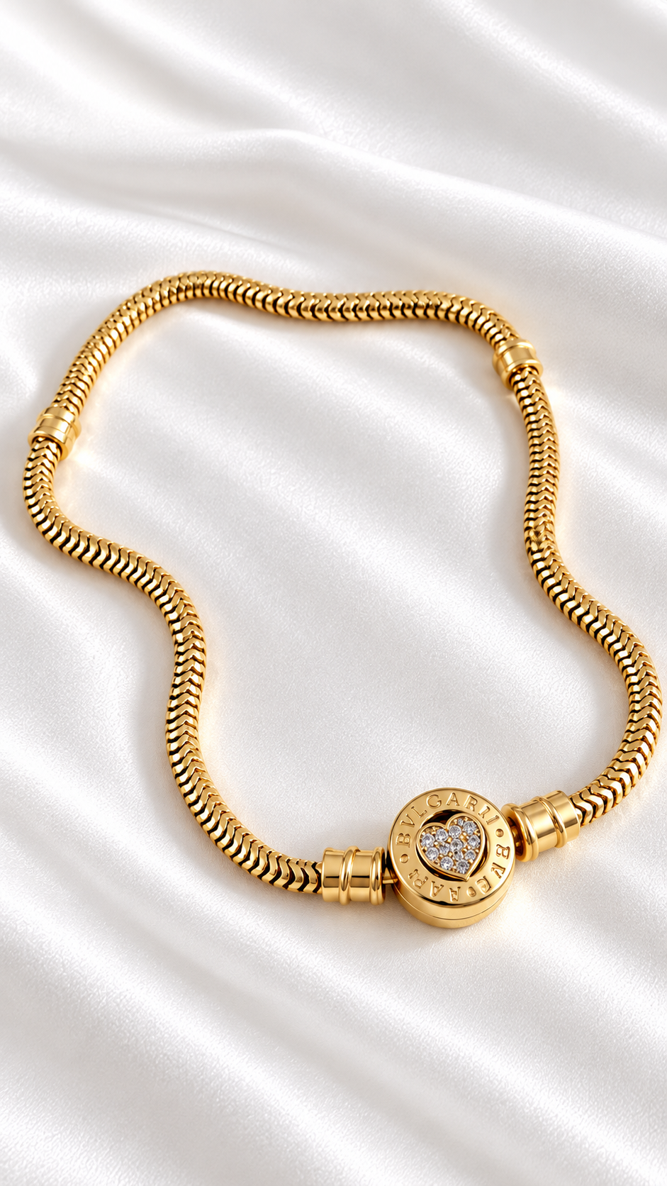Pulsera Serpiente para Charms de 10k – 10k Gold Snake Chain Charm Bracelet