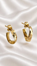 Argollas Gruesas de 14k – 18 mm – 14k Gold Thick Hoop Earrings