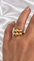Anillo Minimalista con Volumen de 14k – 14k Gold Minimalist Statement Ring