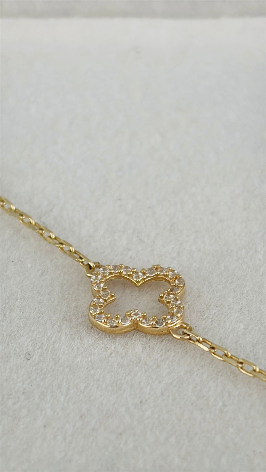 Pulsera flor 14k