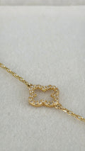 Pulsera flor 14k