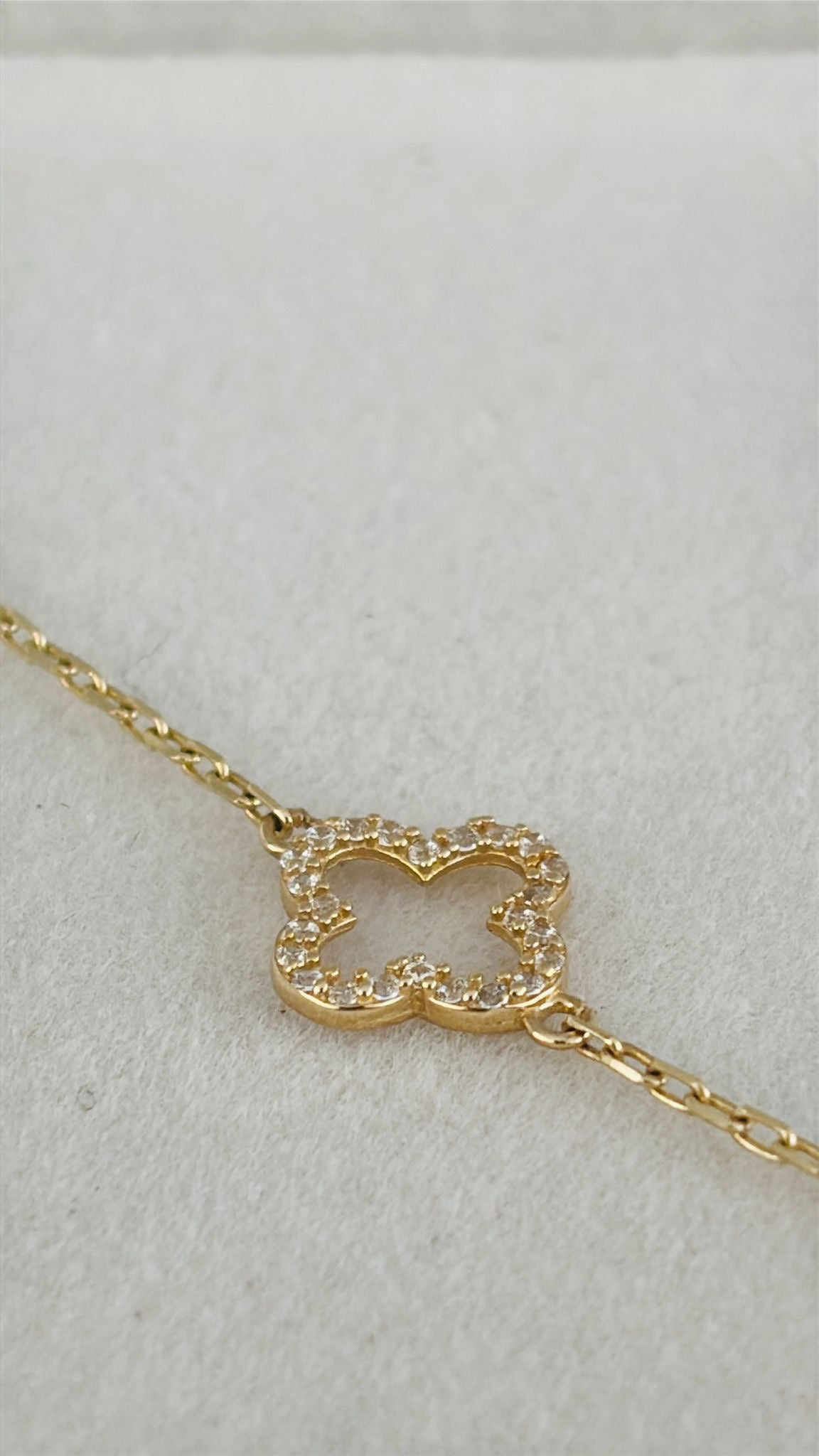 Pulsera flor 14k