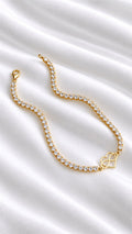 Pulsera Tenis con Corazón e Infinito de 14k – 14k Gold Heart Infinity Tennis Bracelet