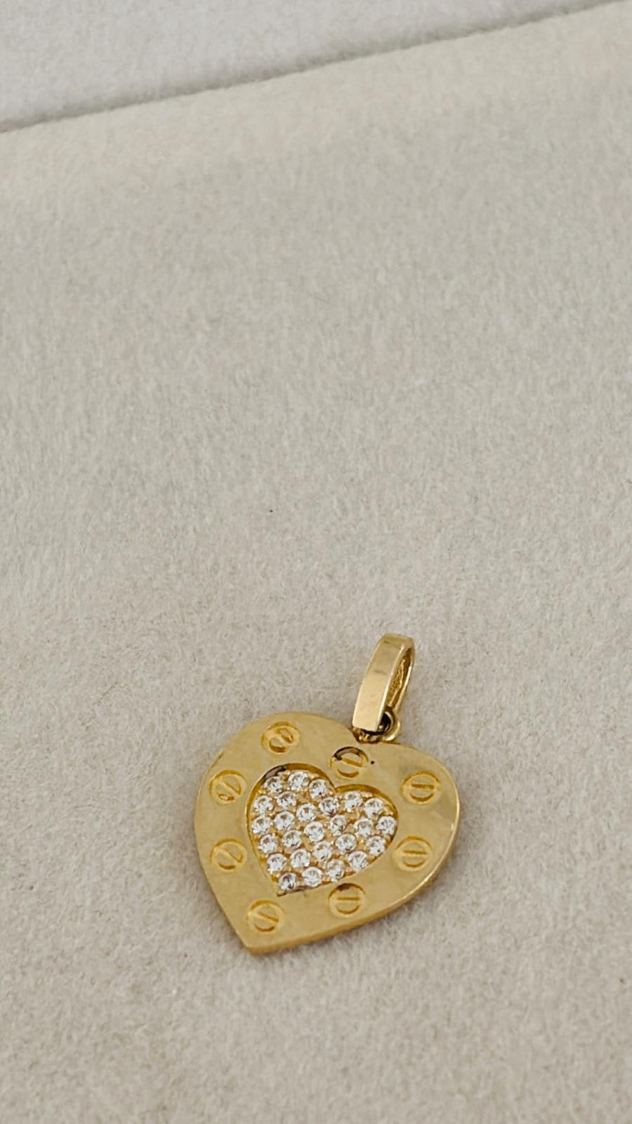 Dije de corazón Cartier 14k