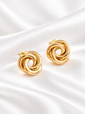 Aretes Nudo Grandes de 14k – 14k Gold Large Knot Earrings
