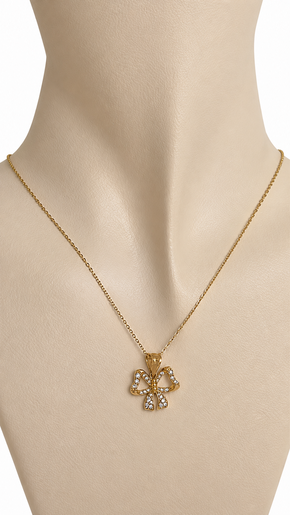 Cadena con Dije de Lazo de 10k – 10k Gold Bow Necklace