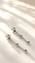 Aretes de plata con Esmeralda